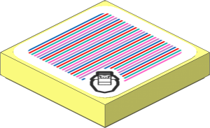 Tile 2 x 2 with Bar Code and Cranky Kong Pattern
