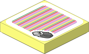 Tile 2 x 2 with Bar Code and Cooligan Pattern