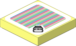 Tile 2 x 2 with Bar Code and Funky Kong Pattern