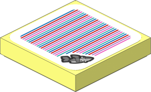 Tile 2 x 2 with Bar Code and Snaggles / Shark Pattern