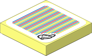 Tile 2 x 2 with Bar Code and Airplane Pattern