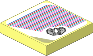 Tile 2 x 2 with Bar Code and Rambi Pattern
