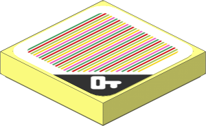 Tile 2 x 2 with Bar Code and Key Block Pattern