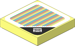 Tile 2 x 2 with Bar Code and Treasure Chest Block Pattern