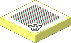 Tile 2 x 2 with Bar Code and Dry Bowser Pattern