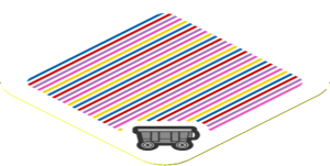Sticker 1.8 x 1.8 with Bar Code and Mine Kart