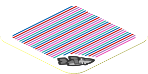 Sticker 1.8 x 1.8 with Bar Code and Snaggles / Shark