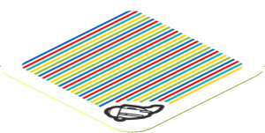 Sticker 1.8 x 1.8 with Bar Code and Airplane