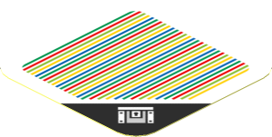 Sticker 1.8 x 1.8 with Bar Code and Treasure Chest Block