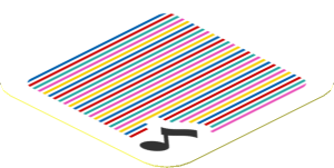 Sticker 1.8 x 1.8 with Bar Code and Music Note