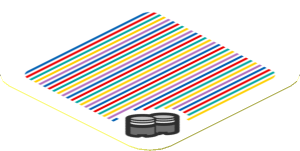 Sticker 1.8 x 1.8 with Bar Code and Conga Drums