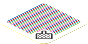 Sticker 1.8 x 1.8 with Bar Code and Picnic Basket