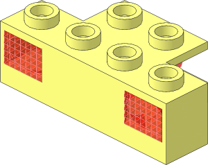 Electric Light Prism  1 x  4 Holder with Trans-Red Prism