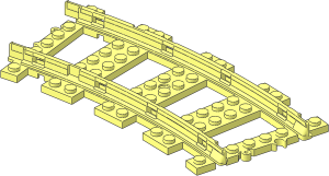 ~Train Track  9V Curved - Plastic Part