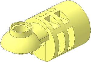 Technic Cylinder with Peghole and Half Click Rotation Joint Ball