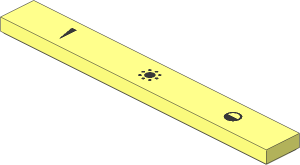 Tile  1 x  8 with TV Panel Contrast, Brightness, and Volume Control Symbols Pattern