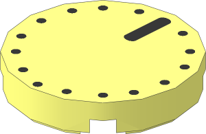 Tile  2 x  2 Round with Knob Pattern