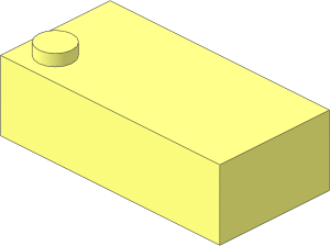 Brick Braille 2 x 4 with 1 Stud (DOTS-1)