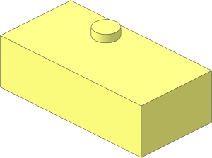 Brick Braille 2 x 4 with 1 Stud (DOTS-5)