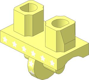 Minifig Hips with  6 White Stars Pattern