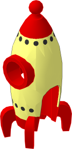 Minifig Headdress Rocket Costume with Red Top, Visor and Base and Rivets Pattern