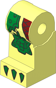 Minifig Leg Right with Armour Scales, Knee Pads and Claws Pattern