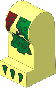 Minifig Leg Left with Armour Scales, Knee Pads and Claws Pattern
