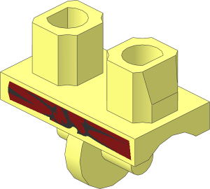 Minifig Hips with Dark Red Sash Pattern