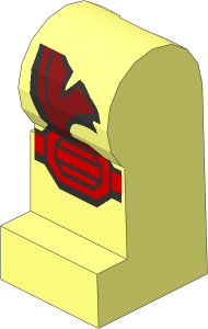 Minifig Leg Left with Dark Red Sash and Medium Nougat Knee Pad Pattern