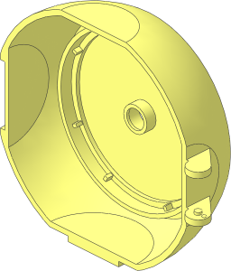 Container Hemispherical Pod  6 x  2.4 x  6 with Hinges and Hole