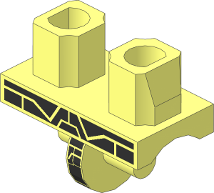 Minifig Hips with Silver Armour Pattern