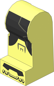 Minifig Leg Left with Silver Armour Pattern