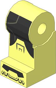 Minifig Leg Right with Silver Armour Pattern