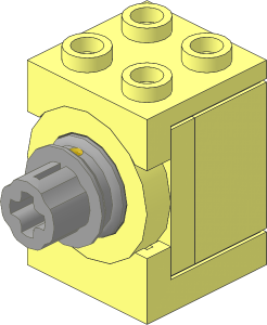 Electric Technic Micromotor with Top and Bottom Holder and Grey Pulley