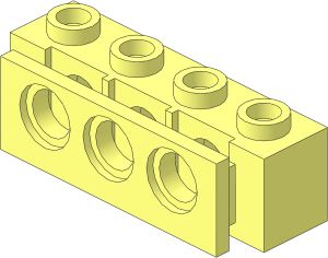 Technic Brick  1 x  4 with Holes and Bumper Holder