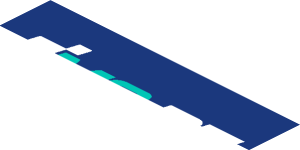 ~Sticker  1.9 x  1.8 with Ford and MS-RT Logos on Blue Background - Second Face
