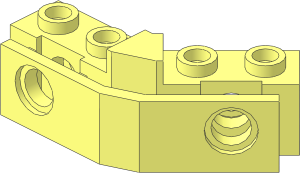 Technic Brick  1 x  2 Double Angled with Bumper Holder