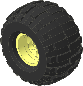 Wheel Rim 30 x 30 with 40mm Diameter Rear Rim with Tyre 40/ 48 x 30 Off Road