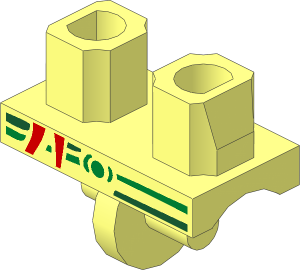 Minifig Hips with Red Sash and Gold Belt Pattern