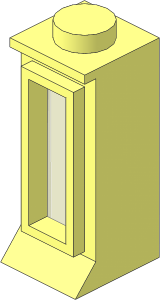 Window  1 x  1 x  2 Classic with Solid Studs (Complete)