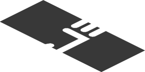 ~Sticker  0.8 x  1.9 with White LAZER Logo on Black Background Right - Fifth Face