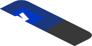 ~Sticker  0.8 x  4.1 with Michelin Logos and Black Air Vent on Blue Background - First Face
