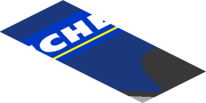 ~Sticker  0.8 x  4.1 with Michelin Logos and Black Air Vent on Blue Background - Third Face