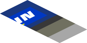 ~Sticker  0.8 x  4.1 with Michelin Logos and Black Air Vent on Blue Background - Eighth Face