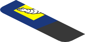 ~Sticker  0.8 x  4.1 with Michelin Logos and Black Air Vent on Blue Background - Twelfth Face