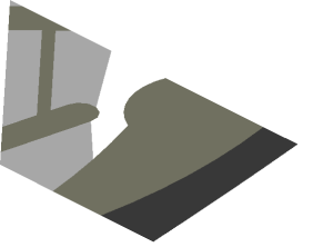 ~Sticker  0.8 x  1.6 with Headlamp on White Background Right -  Fourth Face