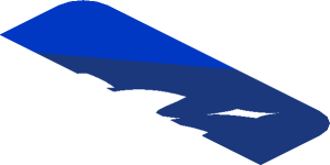 ~Sticker  0.8 x  1.9 with M-SPORT Logo on Black and Blue Background Right - First Face