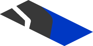 ~Sticker  0.8 x  1.9 with M-SPORT Logo on Black and Blue Background Right - Fourth Face