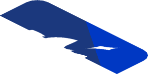 ~Sticker  0.8 x  1.9 with M-SPORT Logo on Black and Blue Background Right - First Face