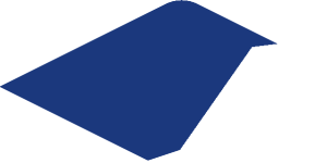 ~Sticker  0.8 x  3.9 with White Triangles on Blue Background - First Face